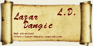 Lazar Dangić vizit kartica